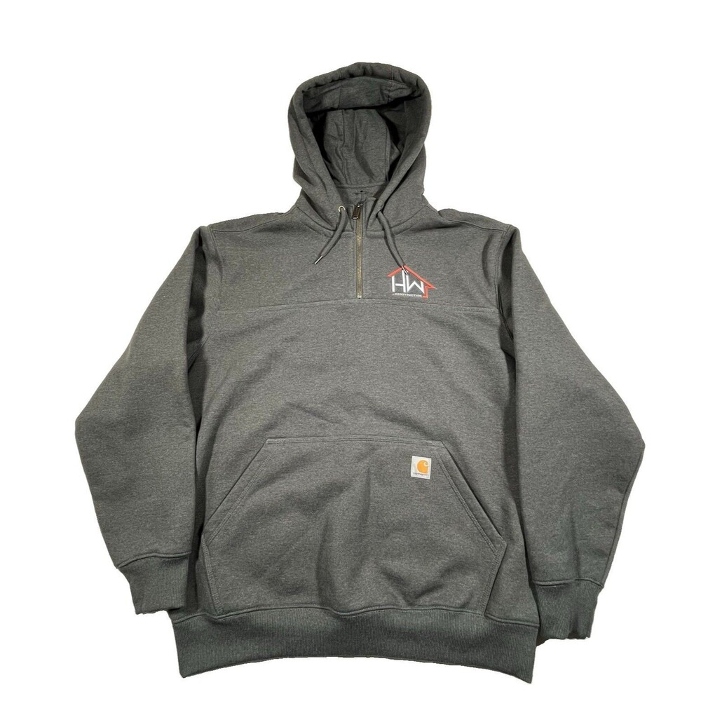 Carhartt Rain Defender Gray Quarter Zip Hoodie Loose Fit XL NWOT